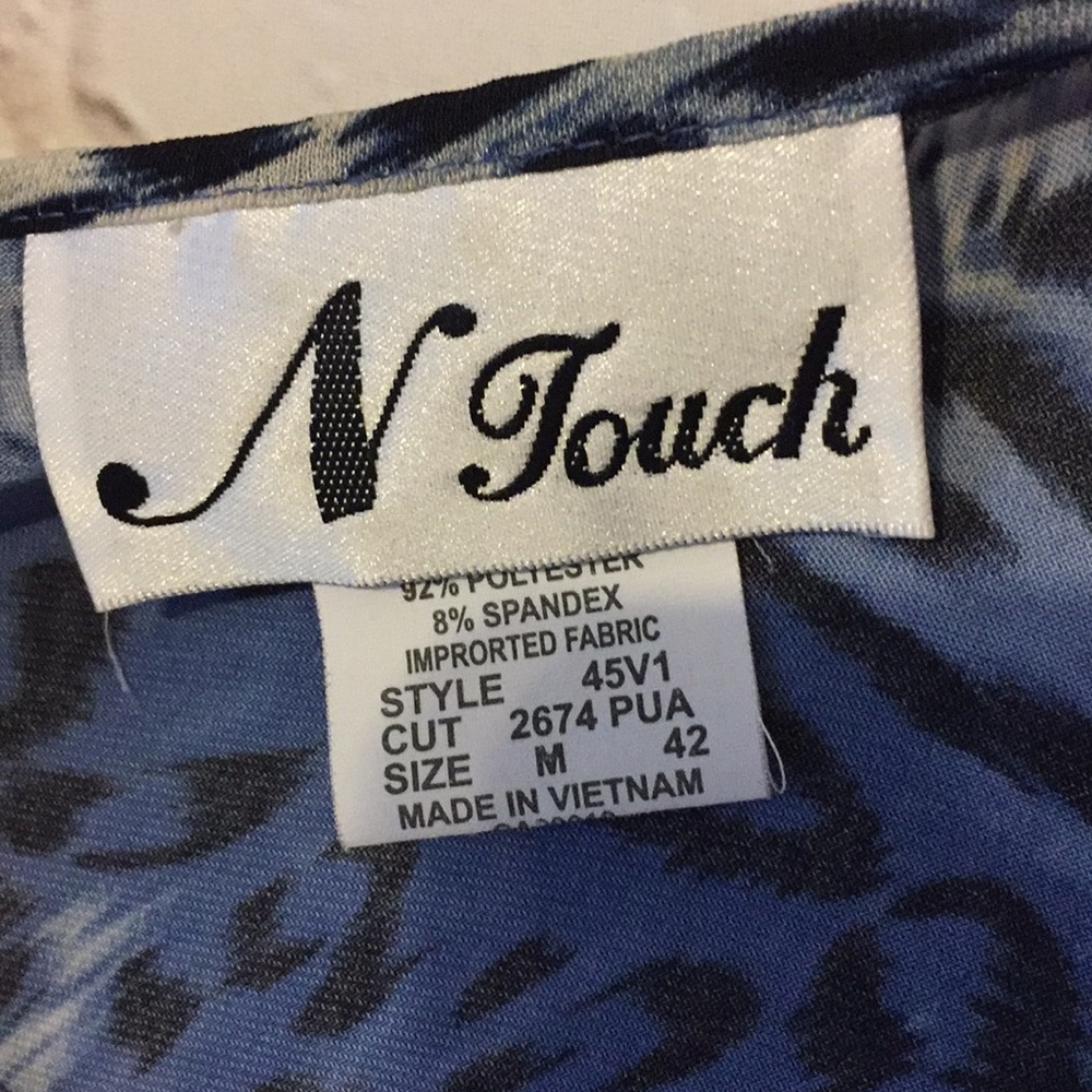 Blue Leopard Print Top - Picture 4 of 4